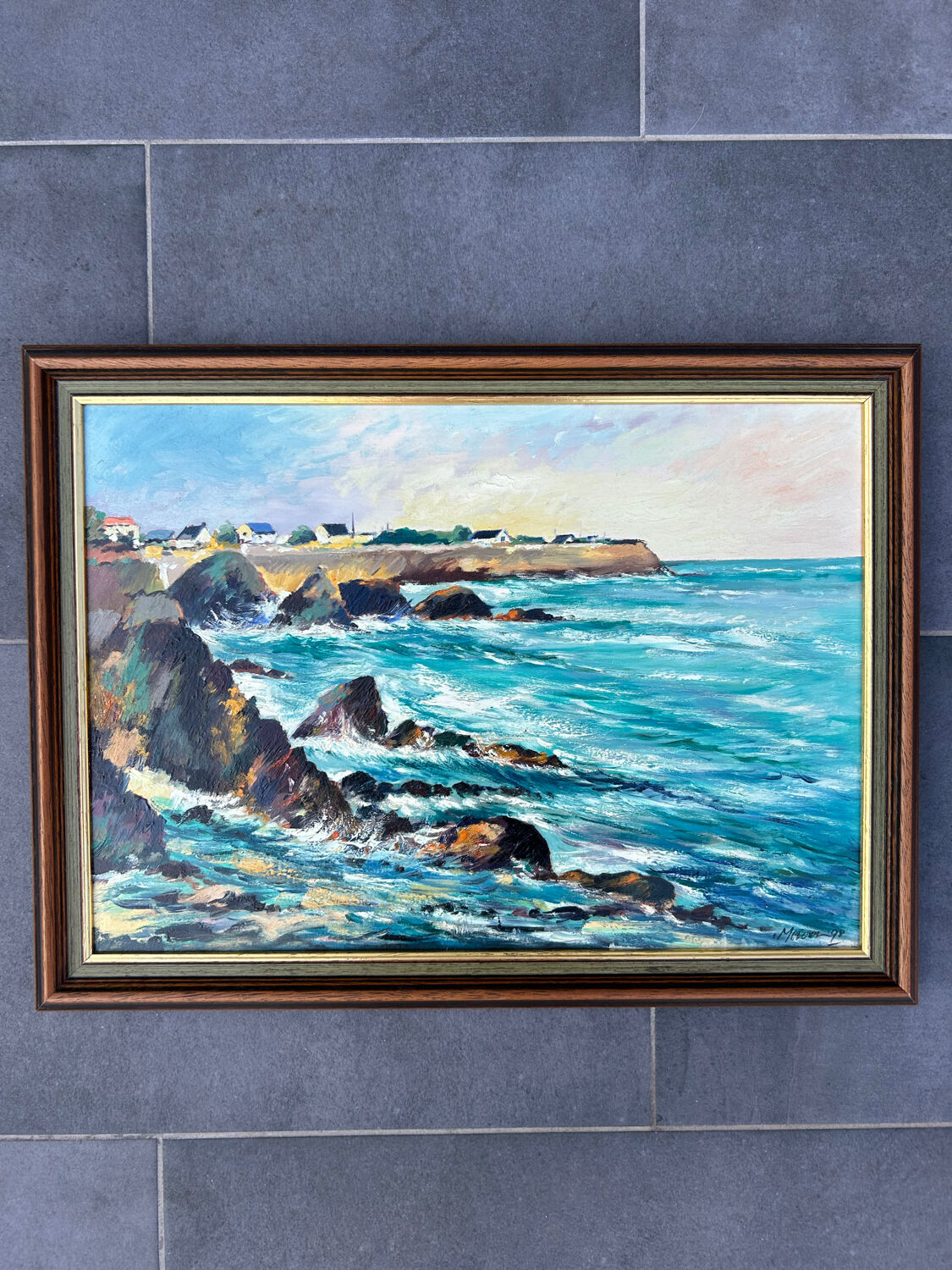 Oil on canvas Brittany Sea