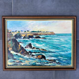 Oil on canvas Brittany Sea
