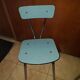 Paire de chaises en formica bleu pastel vintage