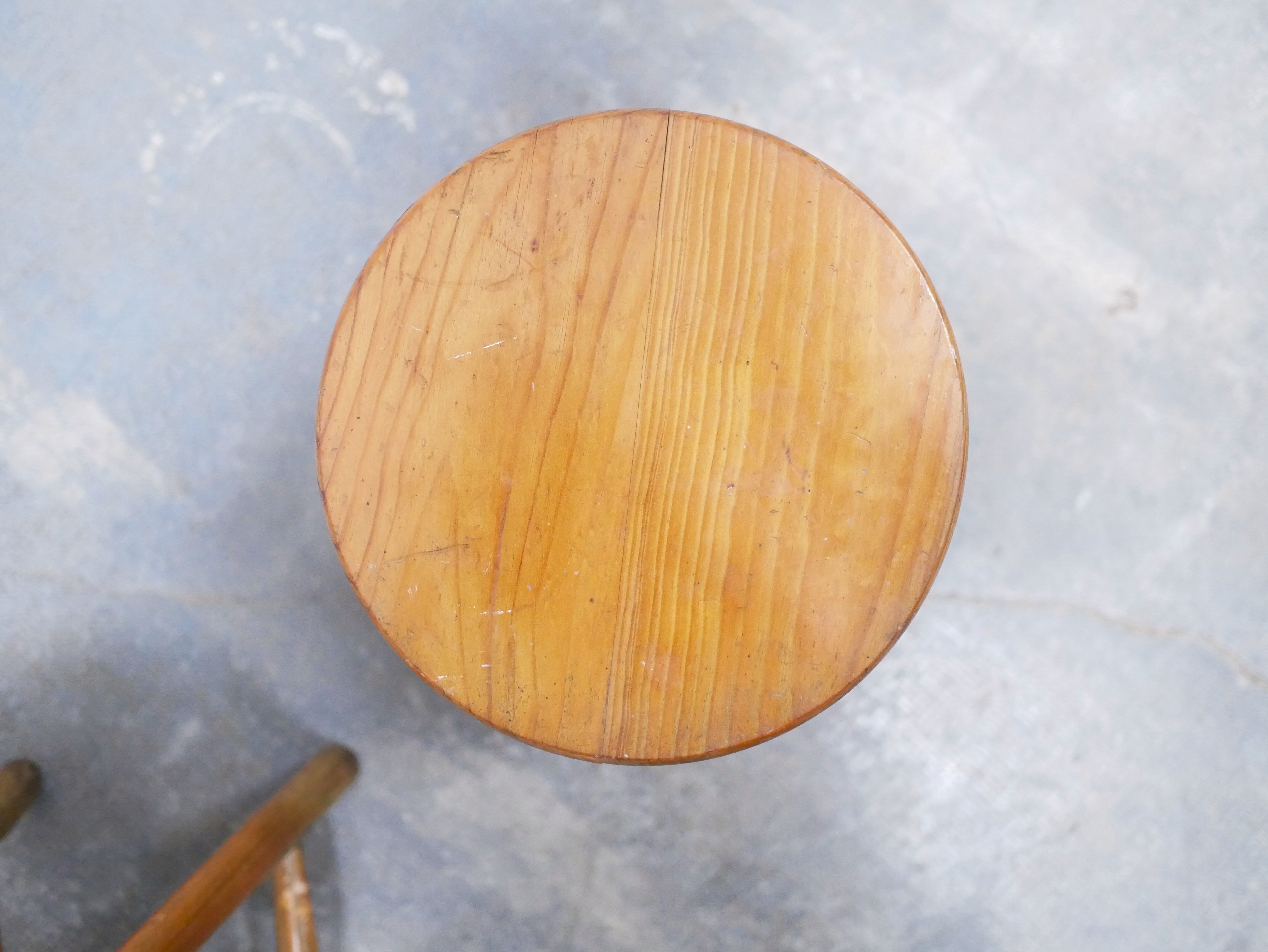 Vintage pine stool
