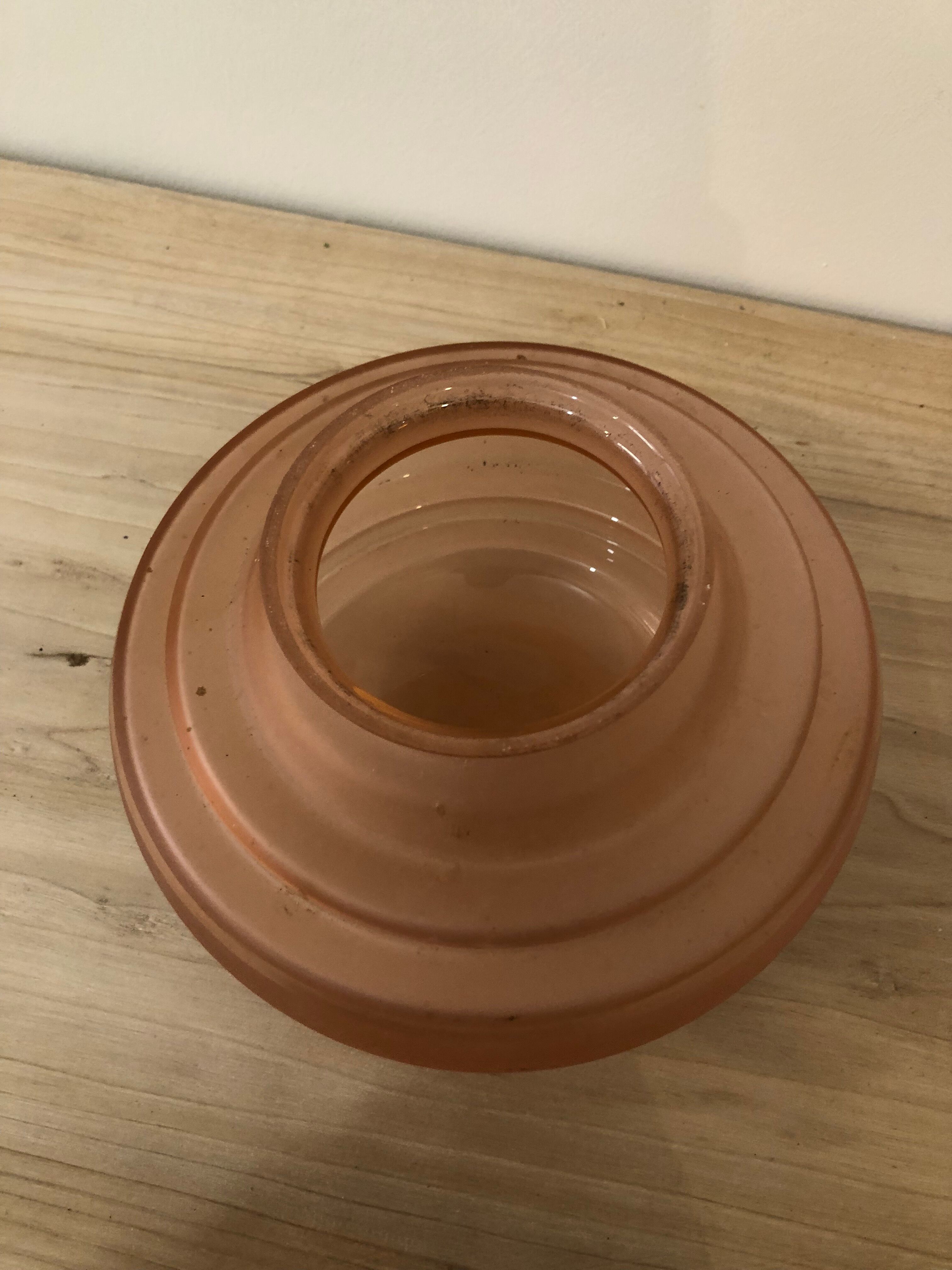 Pink glass ceiling lamp