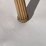 Pair of bamboo rattan wicker chairs in the style of Vivai del Sud