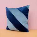 Coussin velours patchwork