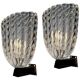Large Wall Lamps attributed to Ercole Barovier & Toso, Italy, 1940s, Set of 2