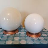Pair of vintage globe lamps to table
