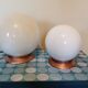 Pair of vintage globe lamps to table