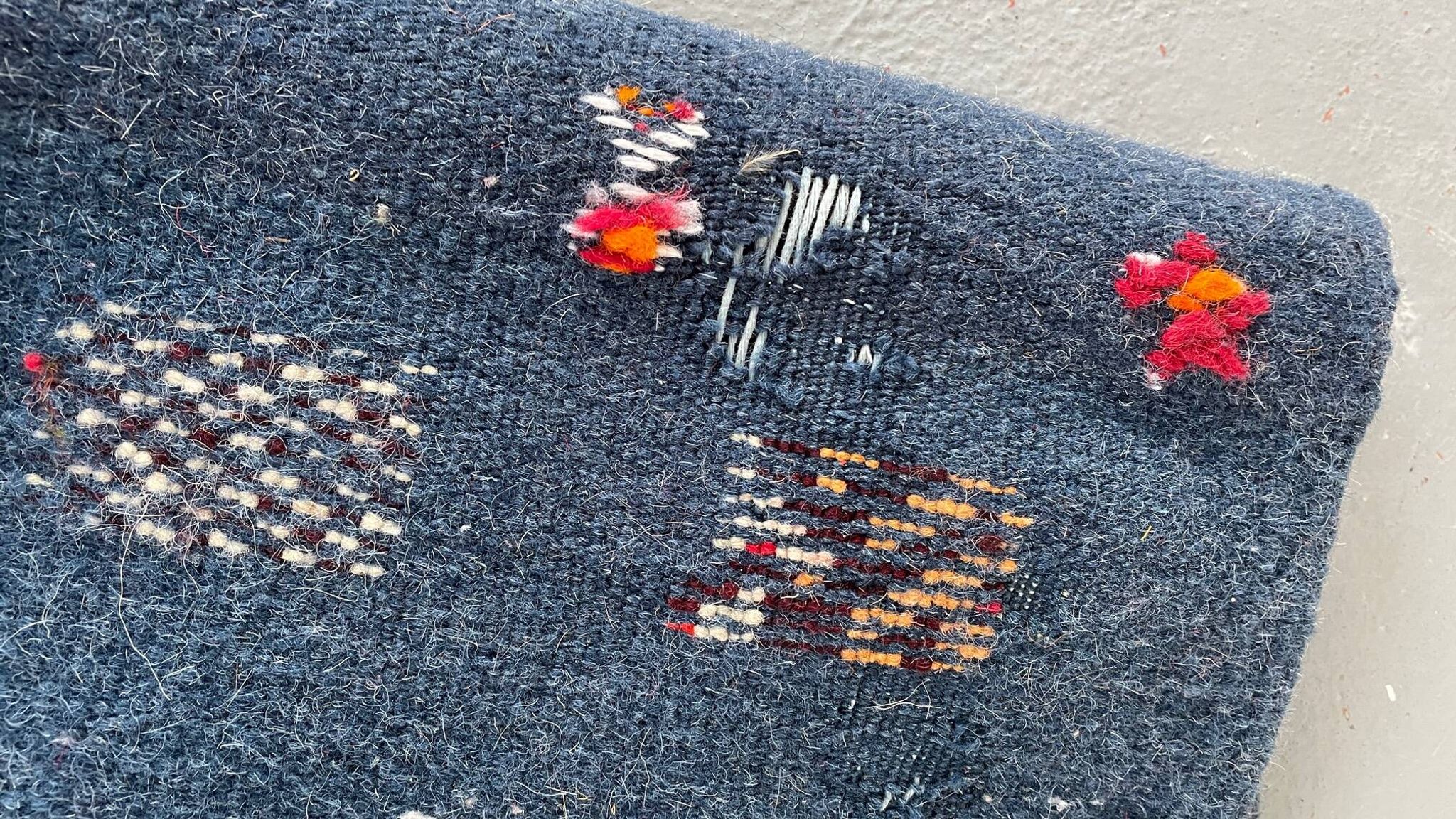 Berber Kilim Hallway Rug VINTAGE Velvet Patterns