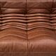 Togo sofa in cognac cowhide by Michel Ducaroy for Ligne Roset.