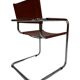 Set of 4 Bauhaus cantilever chairs cognac leather and chrome Design