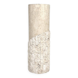 Colonne en marqueterie de pierre