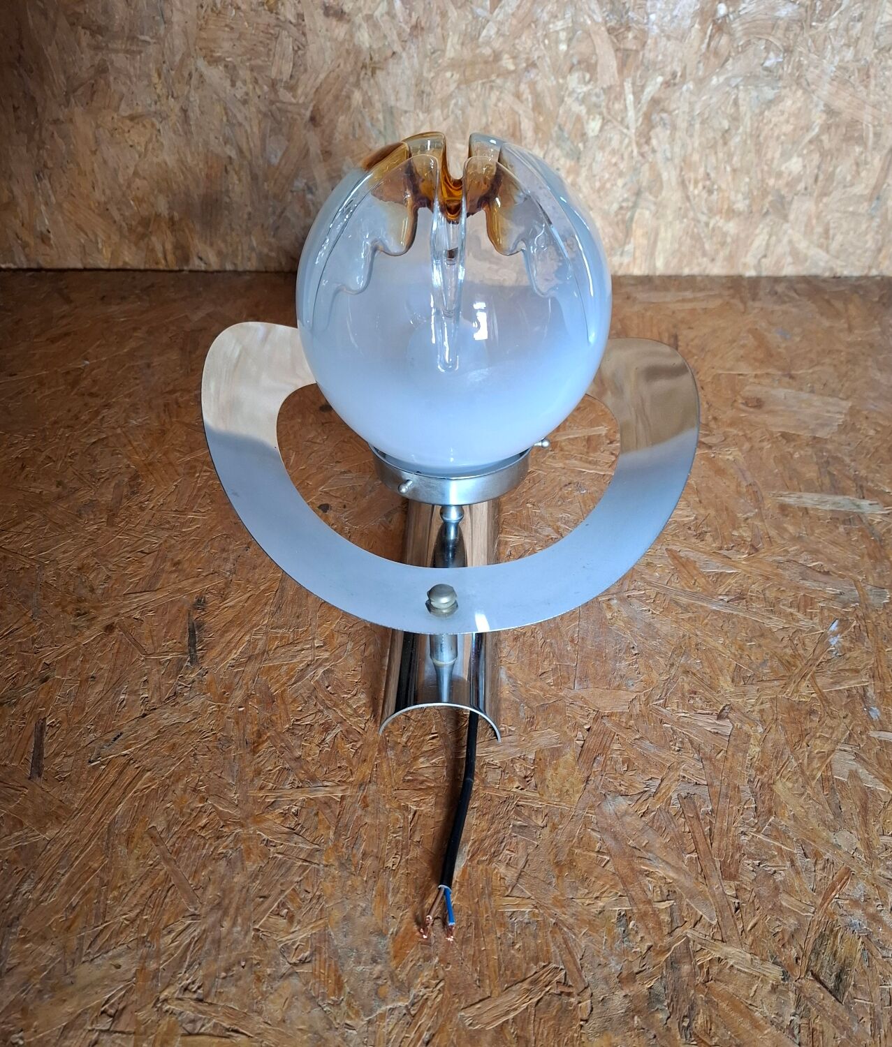 Mazzega designer wall lamp, Murano glass