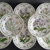 8 assiettes dessert fleurs