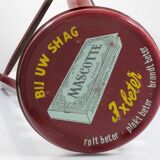 Mascotte Red Metal Stool – 1950s Cigarette Advertising Collectible