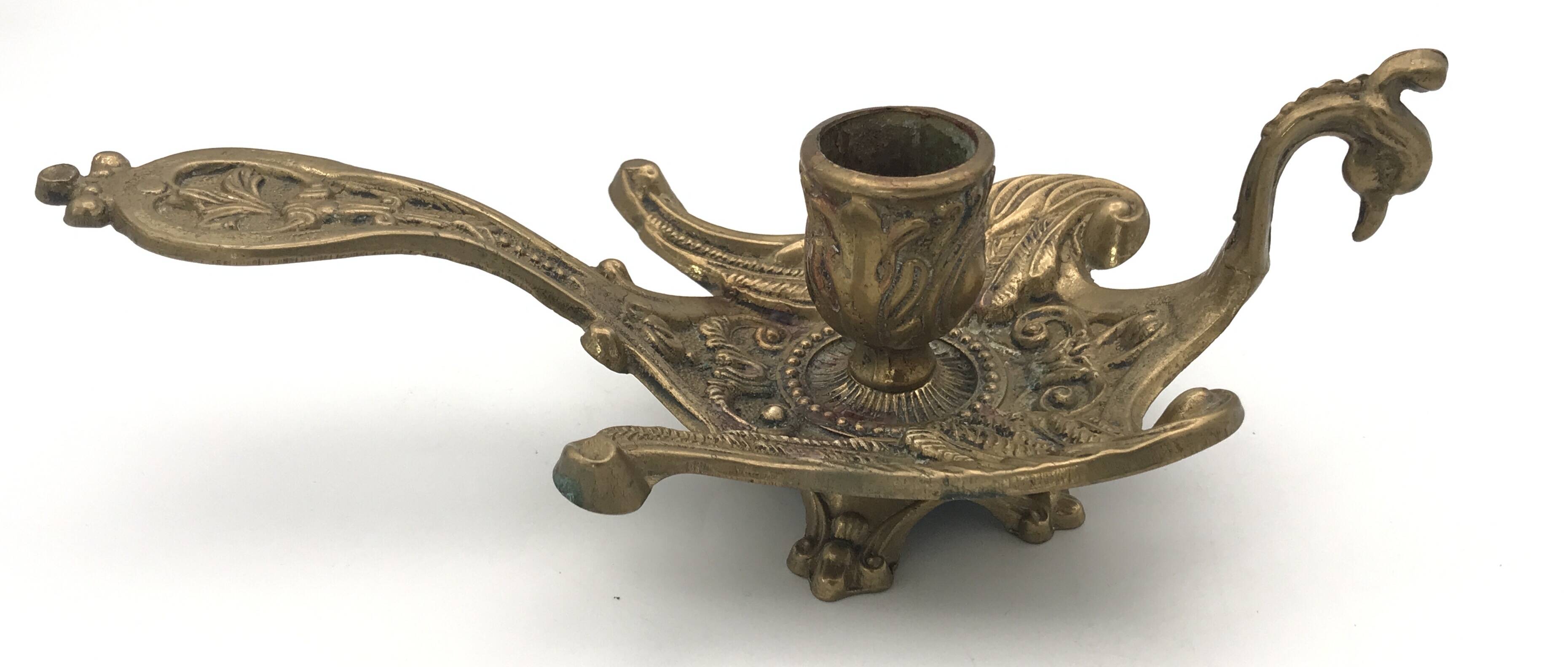 Solid Brass Hand Candle Holder