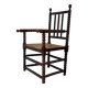 Fauteuil Bobbin en hêtre teinté de style jacobéen, années 1900