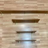 Set of oak shelves, 1950s design.