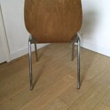 Vintage chair wood and chrome