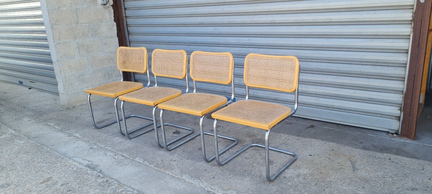Set of 4 chairs cesca B32 by Marcel breuer