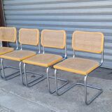 Set of 4 chairs cesca B32 by Marcel breuer
