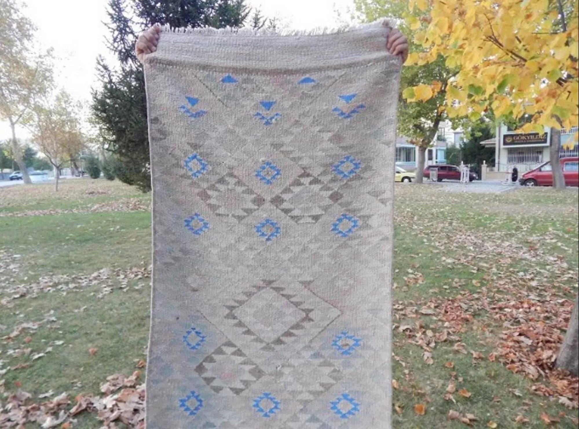 Vintage Turkish hallway rug 70x288 cm