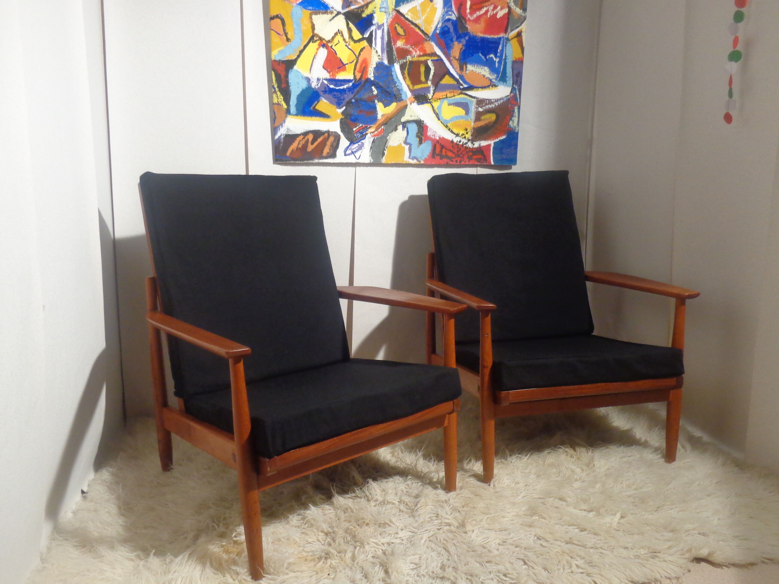 Pair of scandinavian armchairs of the years 60