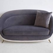 Grey velvet sofa by Guglielmo Veronesi for ISA, circa 1950.