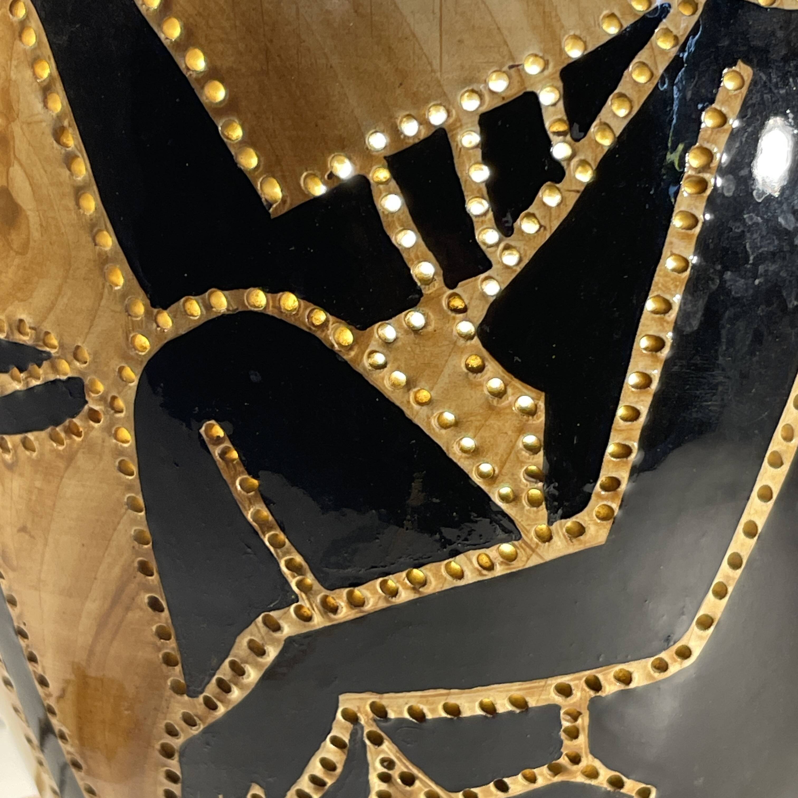 Ceramic tea light lamp, grandjean jourdan for vallauris