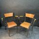 Paire de fauteuils d’école 1950