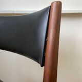 Scandinavian chair made of wood and skai