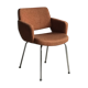 Orange office or conference chair mottled - vintage - 1960