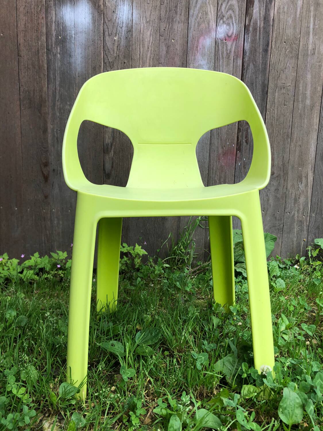 Children's armchair chair rita design by joan gaspar vintage green plastic