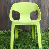 Children's armchair chair rita design by joan gaspar vintage green plastic