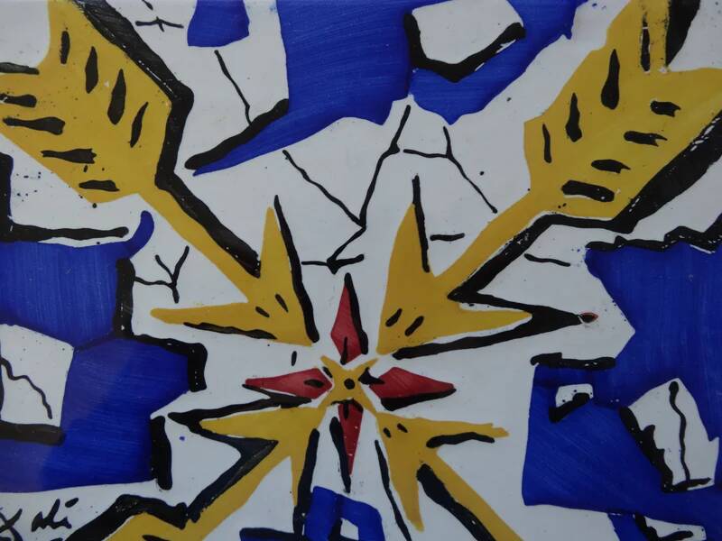Salvador Dali: Cardinal Arrows, original signed ceramic