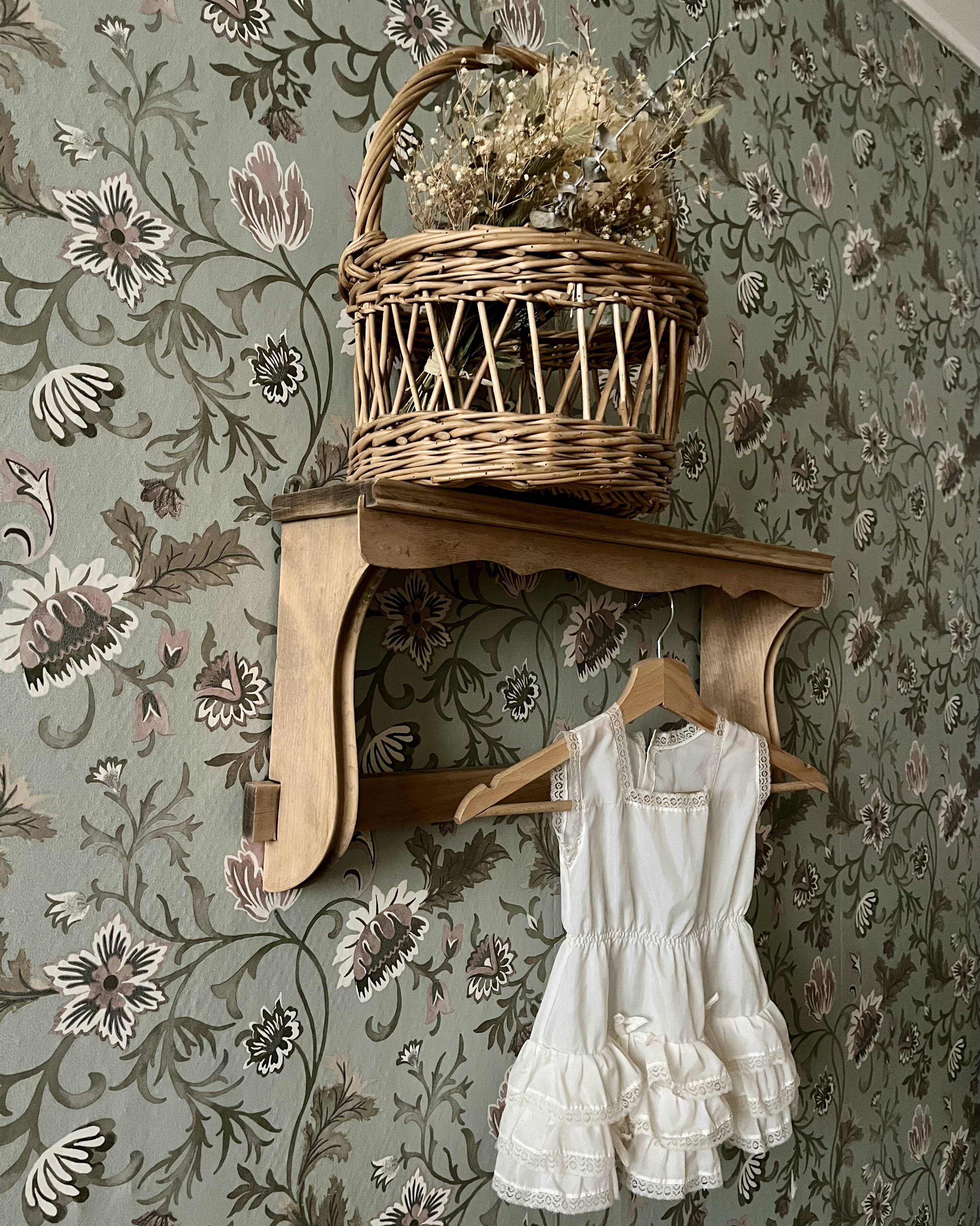 Renovated vintage wall shelf