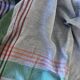 Vintage tablecloth, blue with stripes
