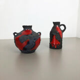 Set of 2 original ceramic studio pottery vase by Marei Ceramics, Germany, 1970