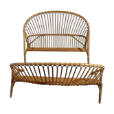Vintage rattan bed