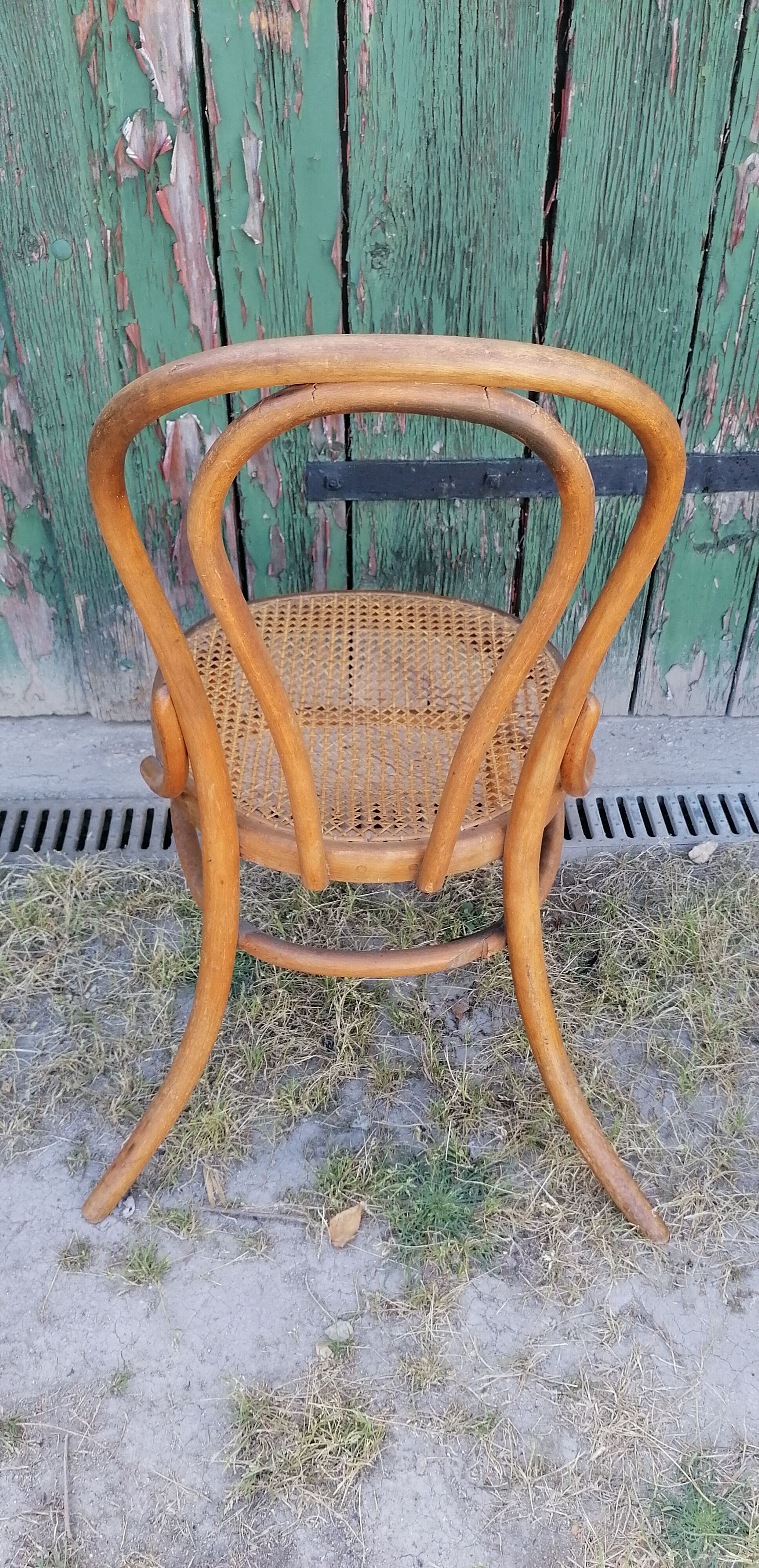 Fischel bistro chair, Austrian design 1900 curved wood and canning
