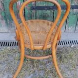 Fischel bistro chair, Austrian design 1900 curved wood and canning