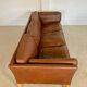 Danish mid-century vintage Mogens Hansen cognac brown leather sofa 60s