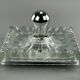 60s 70s lamp light wall lamp Hustadt Leuchten ice glass space age design 60s