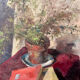 20th century still life painting with books