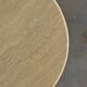 Large designer coffee table in travertine, eye shape, Roche Bobois edition from the 80s