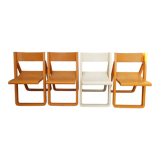4 chaises pliantes Allibert années 70