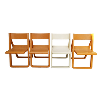 4 chaises pliantes Allibert années 70