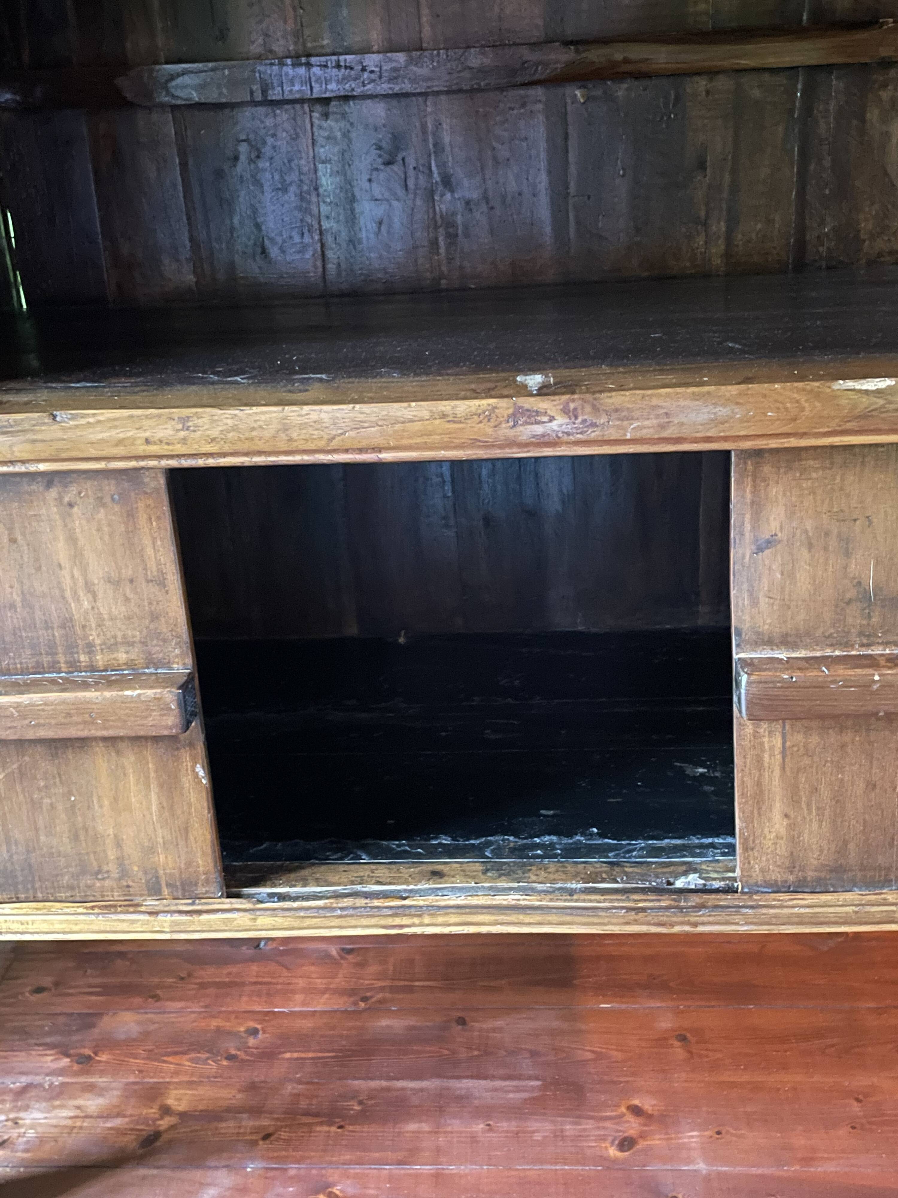 Chinese cabinet made of cypress wood and bamboo
