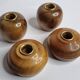 Set of 4 Myrtle Wood Candle Holders with Brass Inserts, Made in Port Orford, Oregon