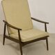 Fauteuil scandinave 1960 accoudoirs incurvés. Réf Cesaria