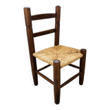 Provençal straw chair with braces, mid-20th century, for children