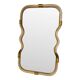 Wave Mirror in Gold “Torchon” Torciglione Murano Glass, Exclusive Design by